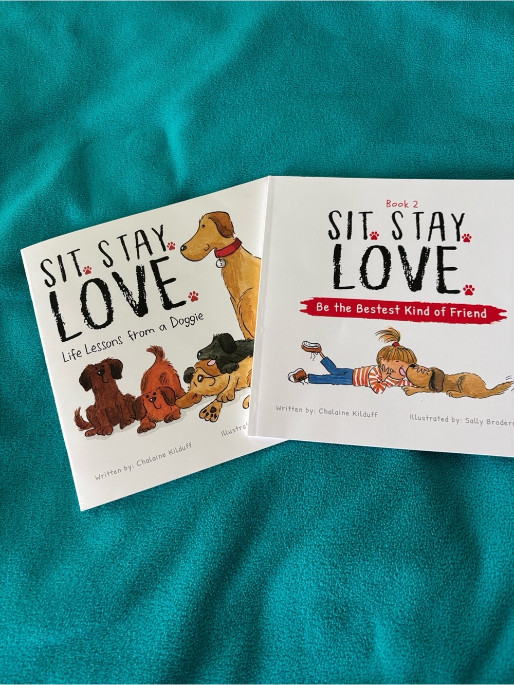 Sit Stay Love Book 1 and Book 2 - White Cover with Red Accents,sweet life lesson